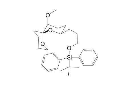(5S)-1-[3'-(tert-Butyldiphenylsilyl)propyl]-1,2,3-Trideoxy-4-O-methyl-.alpha.-D-glycero-pentopyranose-5-spiro-2"-tetrahydropyran