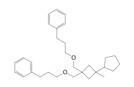 1-Cyclopentyl-1-methyl-3,3-bis(3-phenylpropoxymethyl)cyclobutane