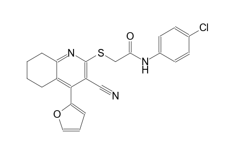 acetamide, N-(4-chlorophenyl)-2-[[3-cyano-4-(2-furanyl)-5,6,7,8-tetrahydro-2-quinolinyl]thio]-