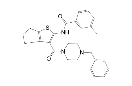 benzamide, N-[5,6-dihydro-3-[[4-(phenylmethyl)-1-piperazinyl]carbonyl]-4H-cyclopenta[b]thien-2-yl]-3-methyl-