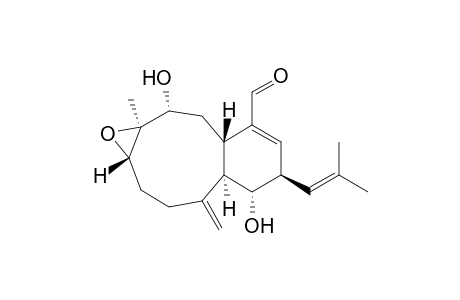 2H-Benzo[5,6]cyclonon[1,2-b]oxirene-4-carboxaldehyde, 1a,3,3a,6,7,7a,8,9,10,10a-decahydro-2,7-dihydroxy-1a-methyl-8-methyle ne-6-(2-methyl-1-propenyl)-, [1aS-(1aR*,2S*,3aR*,6S*,7R*,7aS*,10aS*)]-