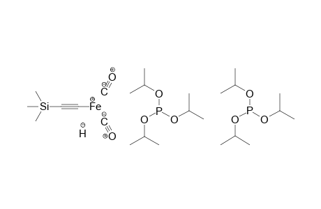 Dicarbonyl-hydrido-bis(triisopropyl phosphite)(trimethylsilylethynyl) iron (II)