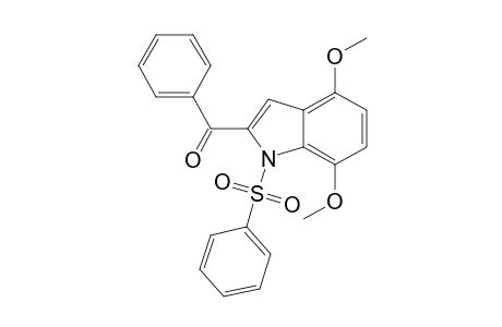 (1-Benzenesulfonyl-4,7-dimethoxy-1H-indol-2-yl)-phenyl-methanone