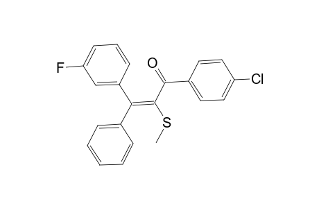(2Z)-1-(4-Chlorophenyl)-3-(3-fluorophenyl)-2-(methylthio)-3-phenylprop-2-en-1-one