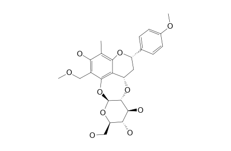 ABACOPTERIN_H;(2-S,4-R)-7-HYDROXY-4'-METHOXY-6-METHOXYMETHYL-8-METHYL-4,2''-OXIDOFLAVAN-5-O-BETA-D-GLUCOPYRANOSIDE