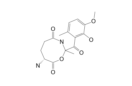 PYRIFERINE_C;7-S-AMINO-2-(2-HYDROXY-3-METHOXY-6-METHYLBENZOYL)-2-METHYL-[1.3]-OXAZOCANE-4,8-DIONE
