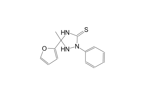 1,2,4-triazolidine-3-thione, 5-(2-furanyl)-5-methyl-2-phenyl-