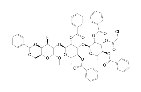 METHYL-(2,4-DI-O-BENZOYL-3-O-CHLOROACETYL-ALPHA-L-RHAMNOPYRANOSYL)-(1->3)-(2,4-DI-O-BENZOYL-ALPHA-L-RHAMNOPYRANOSYL)-(1->2)-4,6-O-BENZYLIDE