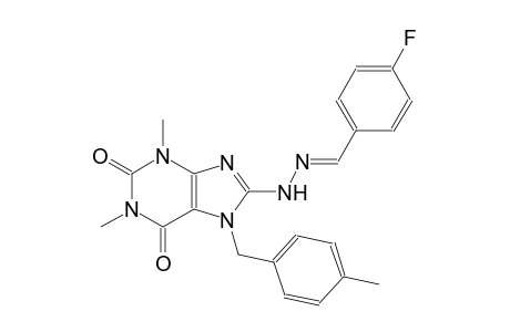 4-fluorobenzaldehyde [1,3-dimethyl-7-(4-methylbenzyl)-2,6-dioxo-2,3,6,7-tetrahydro-1H-purin-8-yl]hydrazone