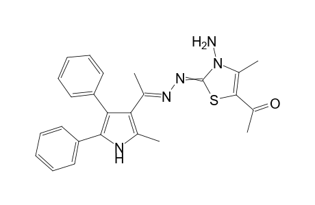 anti-2-[2-{1-(2-Methyl-4,5-diphenyl-1H-pyrrol-3-yl)ethylidene}hydrazono]-3-amino-4-methyl-5-acetyl-dihydrothiazole