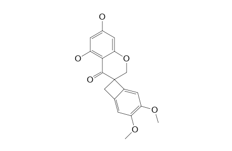 5,7-DIHYDROXY-3',4'-DIMETHOXYSPIRO-[2H-1-BENZOPYRAN-7'-BICYCLO-[4.2.0]-OCTA-[1,3,5]-TRIEN]-4-ONE