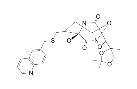 5A-(QUINOLIN-6-YL-METHYL-SULFANYL)-DIHYDROBICYCLOMYCIN-2',3'-ACETONIDE;MAJOR-DIASTEREOMER