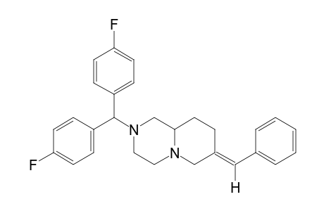 (E)-7-BENZYLIDENE-2-[BIS-(p-FLUOROPHENYL)-METHYL]-[1,2-A]-PYRAZINE-OCATHYDRO-2H-PYRIDO