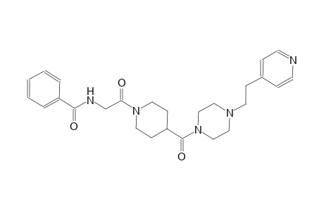 benzamide, N-[2-oxo-2-[4-[[4-[2-(4-pyridinyl)ethyl]-1-piperazinyl]carbonyl]-1-piperidinyl]ethyl]-
