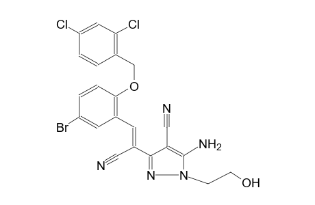 1H-pyrazole-3-acetonitrile, 5-amino-alpha-[[5-bromo-2-[(2,4-dichlorophenyl)methoxy]phenyl]methylene]-4-cyano-1-(2-hydroxyethyl)-