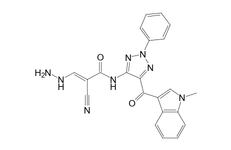 (E)-2-Cyano-3-hydrazinyl-N-[5-(1-methyl-1H-indole-3-carbonyl)-2-phenyl-2H-1,2,3-triazol-4-yl]acrylamide