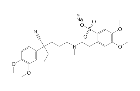 Benzenesulfonic acid, 2-[2-[[4-cyano-4-(3,4-dimethoxyphenyl)-5-methylhexyl]methylamino]ethyl]-4,5-dimethoxy-, sodium salt