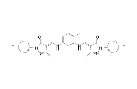 3H-pyrazol-3-one, 4-[[[5-[[(E)-[1,5-dihydro-3-methyl-1-(4-methylphenyl)-5-oxo-4H-pyrazol-4-ylidene]methyl]amino]-2-methylphenyl]amino]methylene]-2,4-dihydro-5-methyl-2-(4-methylphenyl)-, (4E)-