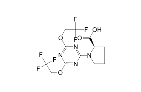 1-[4,6-bis(2,2,2-trifluoroethoxy)-1,3,5-triazin-2-yl]-2-pyrrolidinecarboxylic acid