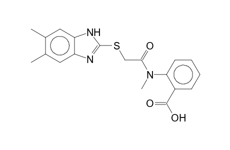 2-[2-(5,6-Dimethyl-1H-benzimidazol-2-ylthio)-N-methylacetamido]benzoic acid