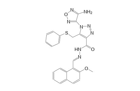 1-(4-amino-1,2,5-oxadiazol-3-yl)-N'-[(E)-(2-methoxy-1-naphthyl)methylidene]-5-[(phenylsulfanyl)methyl]-1H-1,2,3-triazole-4-carbohydrazide