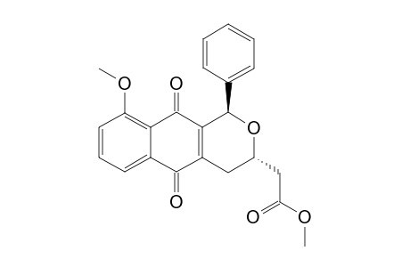 Methyl rac-trans(3,4-dihydro-9-methoxy-5,10-dioxo-1-phenyl-1H-naphtho[2,3-c]pyran-3-yl)acetate