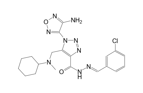 1-(4-amino-1,2,5-oxadiazol-3-yl)-N'-[(E)-(3-chlorophenyl)methylidene]-5-{[cyclohexyl(methyl)amino]methyl}-1H-1,2,3-triazole-4-carbohydrazide