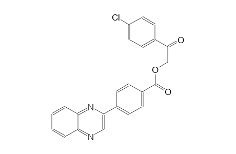 2-(4-chlorophenyl)-2-oxoethyl 4-(2-quinoxalinyl)benzoate