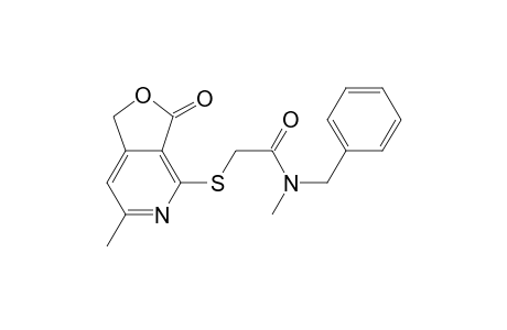 Acetamide, 2-[(1,3-dihydro-6-methyl-3-oxofuro[3,4-c]pyridin-4-yl)thio]-N-methyl-N-(phenylmethyl)-