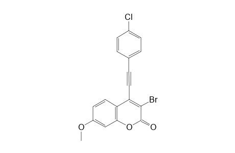 3-bromo-4-((4-chlorophenyl)ethynyl)-7-methoxy-2H-chromen-2-one