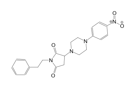 3-[4-(4-nitrophenyl)-1-piperazinyl]-1-(2-phenylethyl)-2,5-pyrrolidinedione