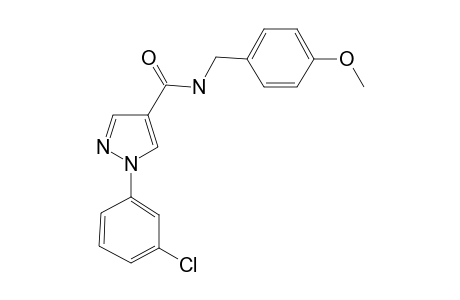 1-(3-Chlorophenyl)-N-[(4-methoxyphenyl)methyl]pyrazole-4-carboxamide