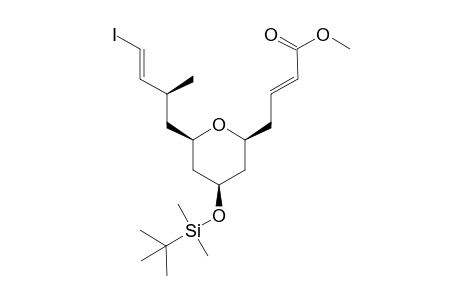 Methyl (E)-4-((2S,4R,6R)-4-((tert-butyldimethylsilyl)oxy)-6-((S,E)-4-iodo-2-methylbut-3-en-1-yl)-tetrahydro-2H-pyran-2-yl)but-2-enoate