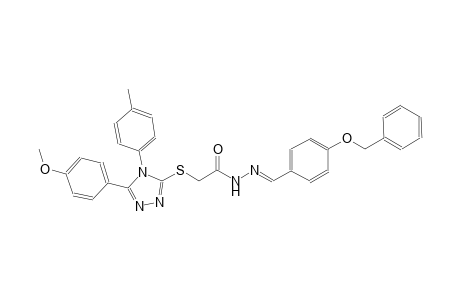 N'-{(E)-[4-(benzyloxy)phenyl]methylidene}-2-{[5-(4-methoxyphenyl)-4-(4-methylphenyl)-4H-1,2,4-triazol-3-yl]sulfanyl}acetohydrazide