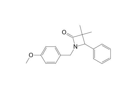 2-Azetidinone, 1-[(4-methoxyphenyl)methyl]-3,3-dimethyl-4-phenyl-