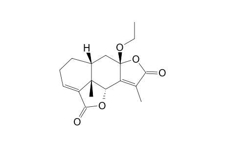 8.beta.-Ethoxy-Eremophil-3,7(11)-diene-8.alpha.,12(6.alpha.,15)-diolide