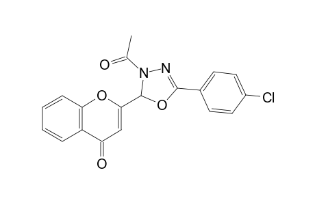 2-(3-acetyl-5-(4-chlorophenyl)-2,3-dihydro-1,3,4-oxadiazol-2-yl)-4H-chromen-4-one