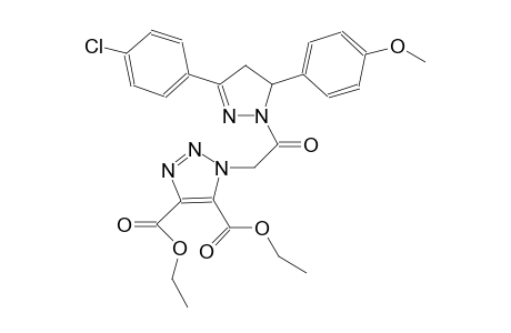 diethyl 1-{2-[3-(4-chlorophenyl)-5-(4-methoxyphenyl)-4,5-dihydro-1H-pyrazol-1-yl]-2-oxoethyl}-1H-1,2,3-triazole-4,5-dicarboxylate
