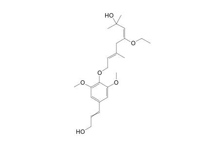 4-O-[(2E,5E)-3,7-Dimethyl-5-ethoxy-2,5-octadiene-7-ol]-sinapyl alcohol