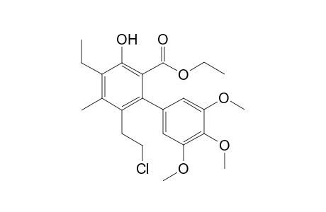6-(2-Chloro-ethyl)-4-ethyl-3-hydroxy-3',4',5'-trimethoxy-5-methyl-biphenyl-2-carboxylic acid ethyl ester