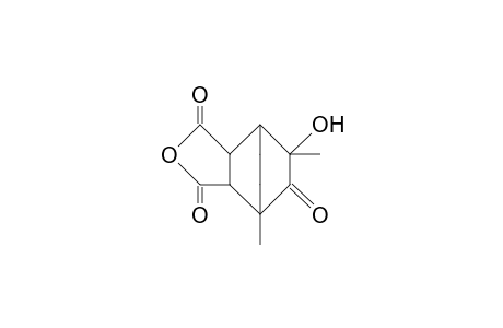 1,3-Dimethyl-3-hydroxy-bicyclo(2.2.2)octan-2-one-7,8-dicarboxylic anhydride