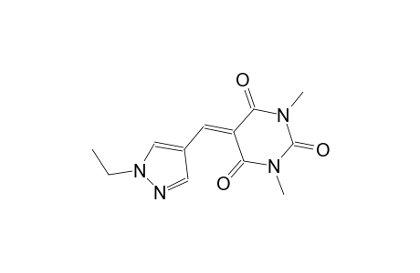 2,4,6(1H,3H,5H)-Pyrimidinetrione, 5-[(1-ethyl-1H-pyrazol-4-yl)methylene]-1,3-dimethyl-