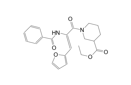 ethyl 1-[(2Z)-2-(benzoylamino)-3-(2-furyl)-2-propenoyl]-3-piperidinecarboxylate