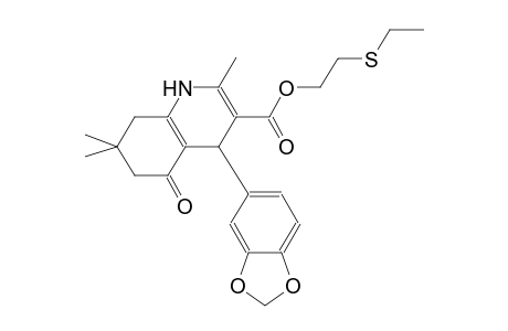 3-quinolinecarboxylic acid, 4-(1,3-benzodioxol-5-yl)-1,4,5,6,7,8-hexahydro-2,7,7-trimethyl-5-oxo-, 2-(ethylthio)ethyl ester