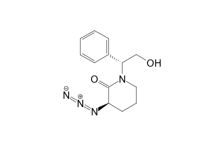 (.alpha.R,3R)-3-Azido-N-(2-hydroxy-1-phenylethyl)piperidin-2-one
