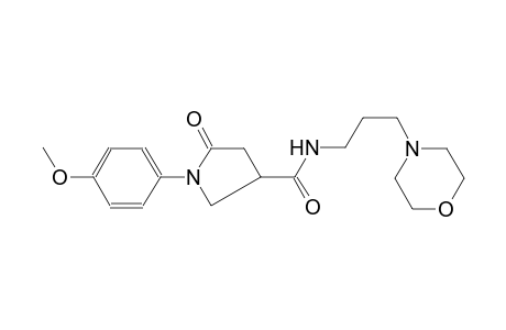 1-(4-methoxyphenyl)-N-[3-(4-morpholinyl)propyl]-5-oxo-3-pyrrolidinecarboxamide