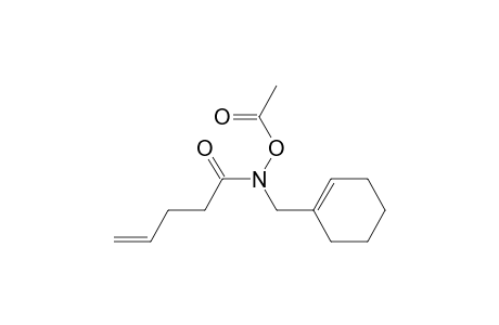 O-Acetyl-N-(cyclohexenylmethyl)-N-4-pentenoylhydroxylamine