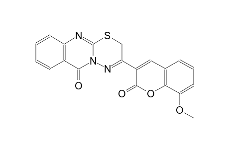 3-(8-methoxy-2-oxo-2H-chromen-3-yl)-2H,6H-[1,3,4]thiadiazino[2,3-b]quinazolin-6-one