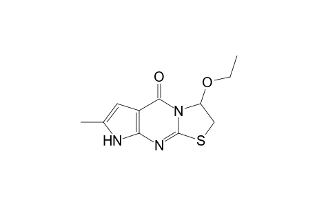 2,3-dihydro-3-ethoxy-7-methyl-5H,8H-thiazolo[3,2-a]pyrrolo[2,3-d]-pyrimidin-5-one