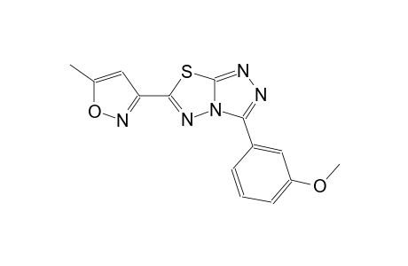 [1,2,4]triazolo[3,4-b][1,3,4]thiadiazole, 3-(3-methoxyphenyl)-6-(5-methyl-3-isoxazolyl)-